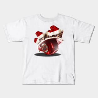 Cute Rescued Kittens in Fireman's Helmet Kids T-Shirt